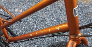 Detail of Marin Larkspur 2 bike frame.
